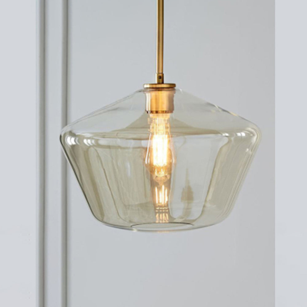 Prism Faceted Crystal Glass Pendant Light for Ambient Lighting