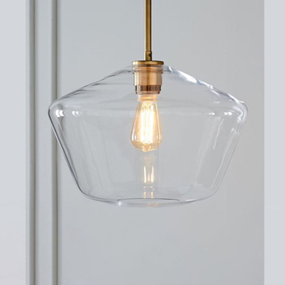 Prism Faceted Crystal Glass Pendant Light for Ambient Lighting