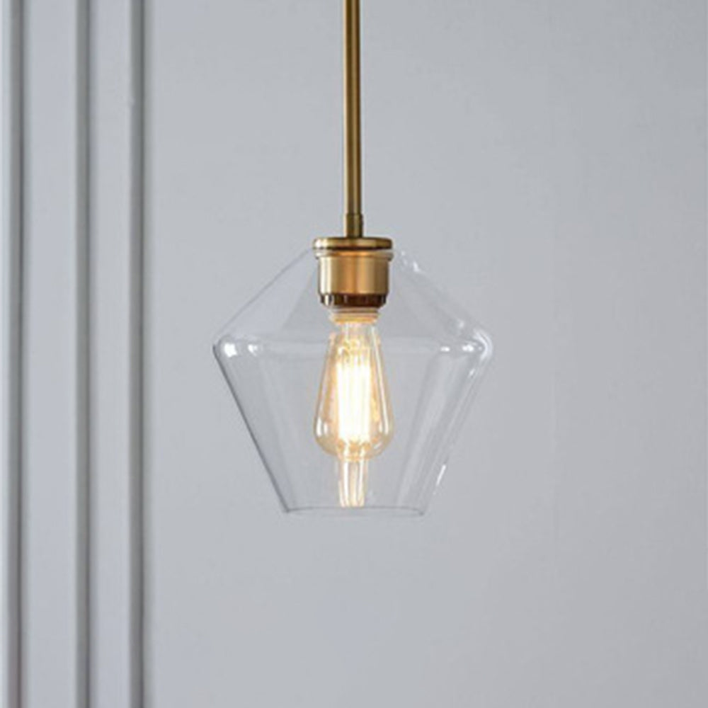 Prism Faceted Crystal Glass Pendant Light for Ambient Lighting