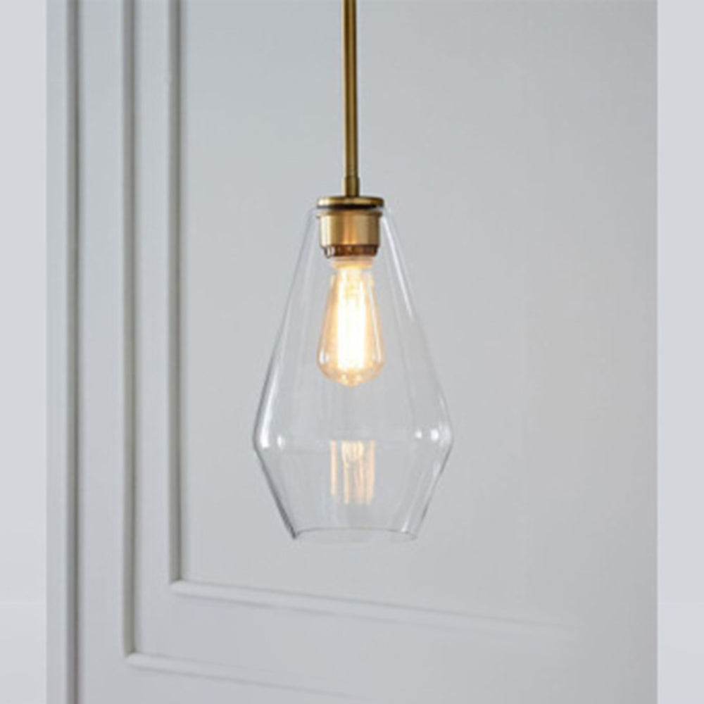 Prism Faceted Crystal Glass Pendant Light for Ambient Lighting