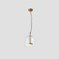 Liodell Round Clear Glass Pendant Lamp With Brass Fitting
