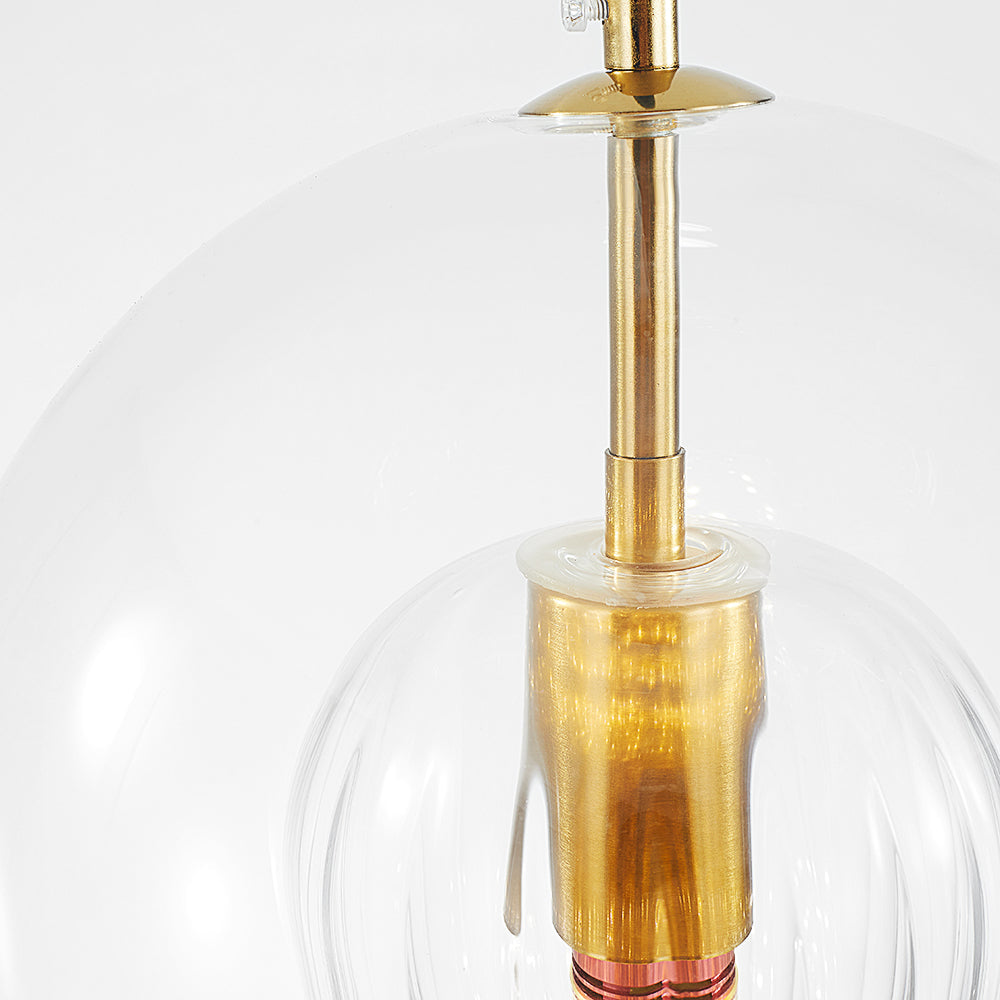 Ribbed Glass Drop Pendant Light for Soft Ambient Interior Lighting