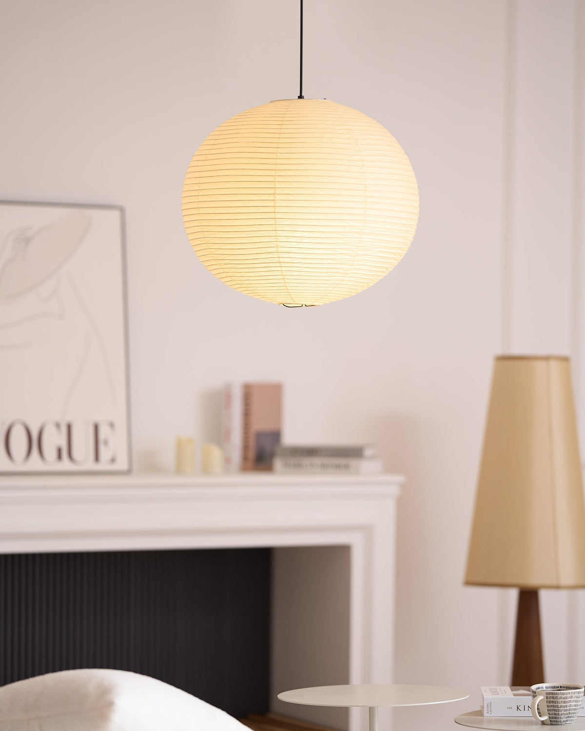 Japanese Inspired Paper Pendant Lamp for Soft Ambient Lighting