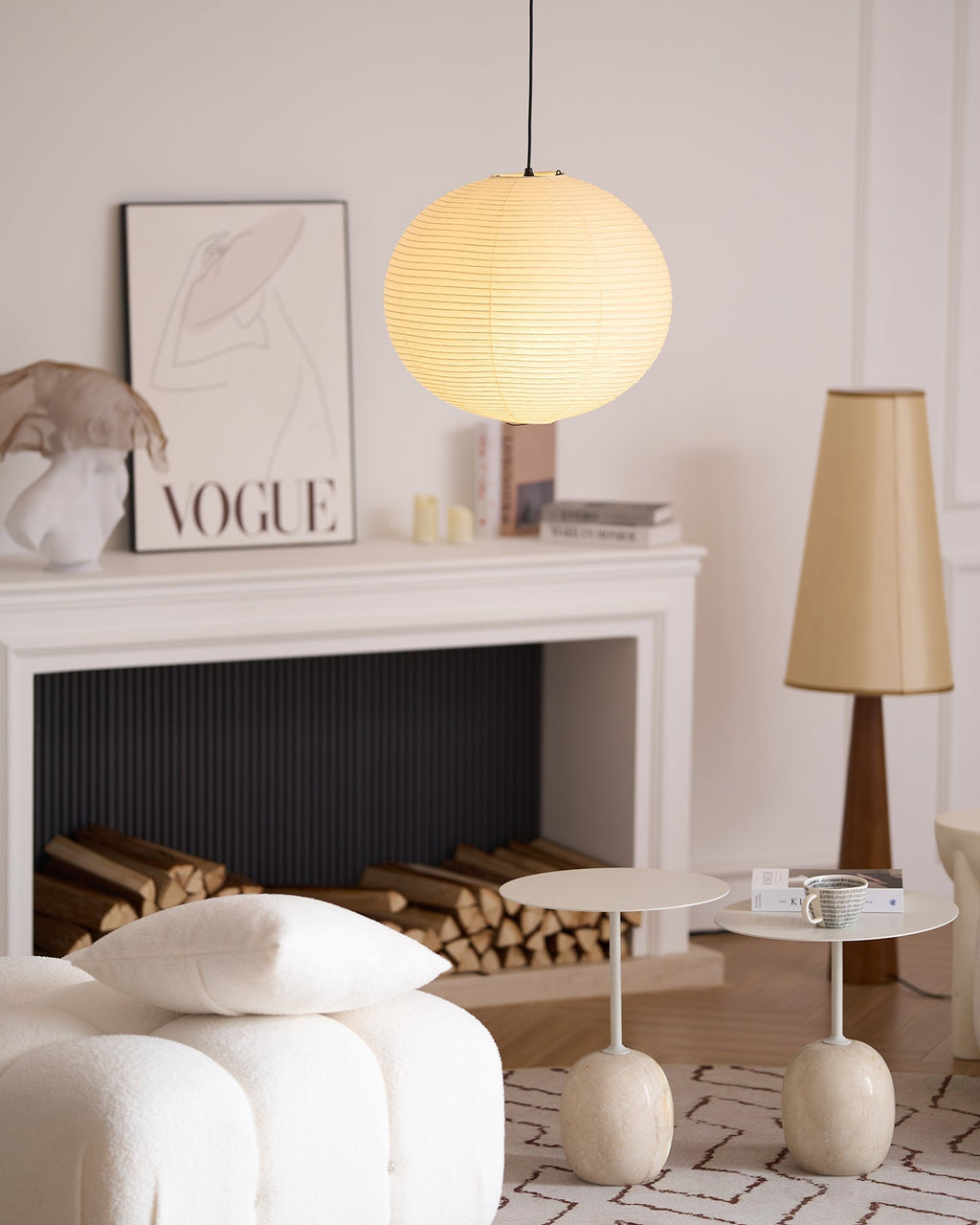 Japanese Inspired Paper Pendant Lamp for Soft Ambient Lighting