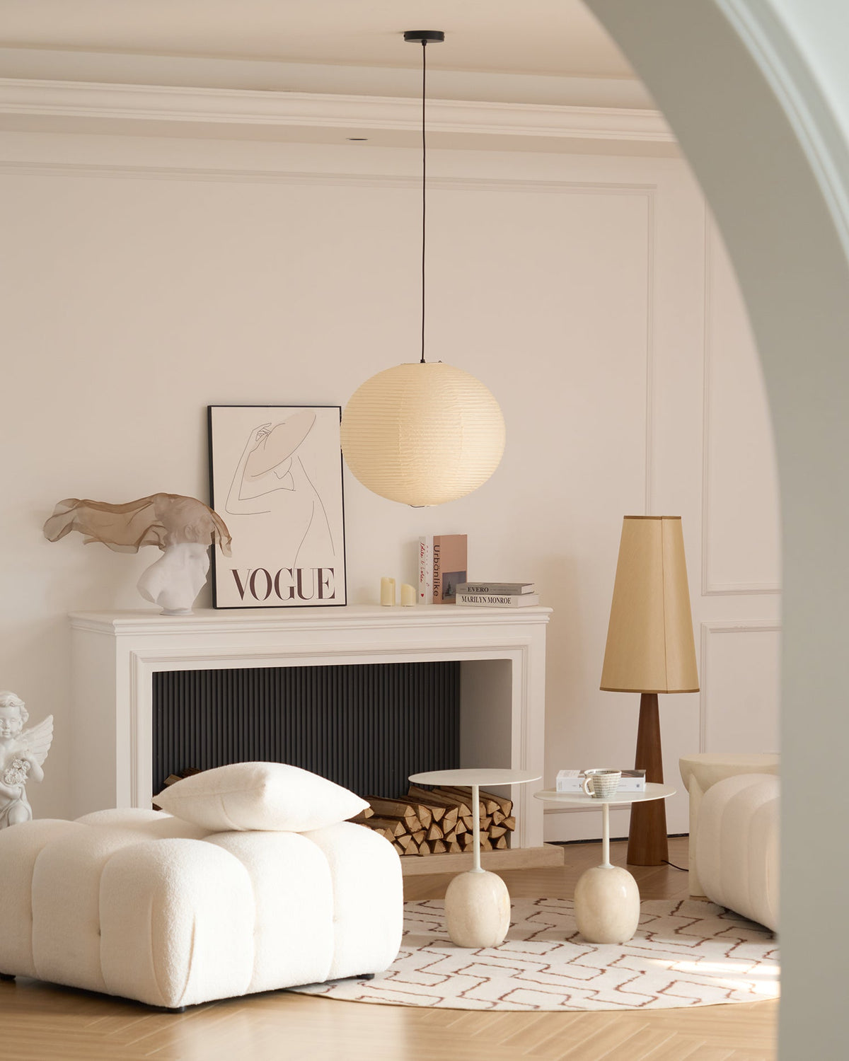 Japanese Inspired Paper Pendant Lamp for Soft Ambient Lighting