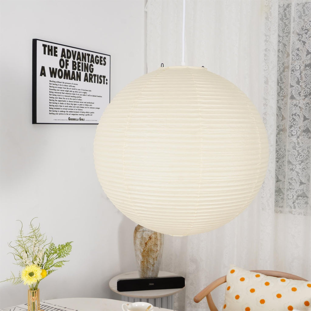 Japanese Inspired Paper Pendant Lamp for Soft Ambient Lighting