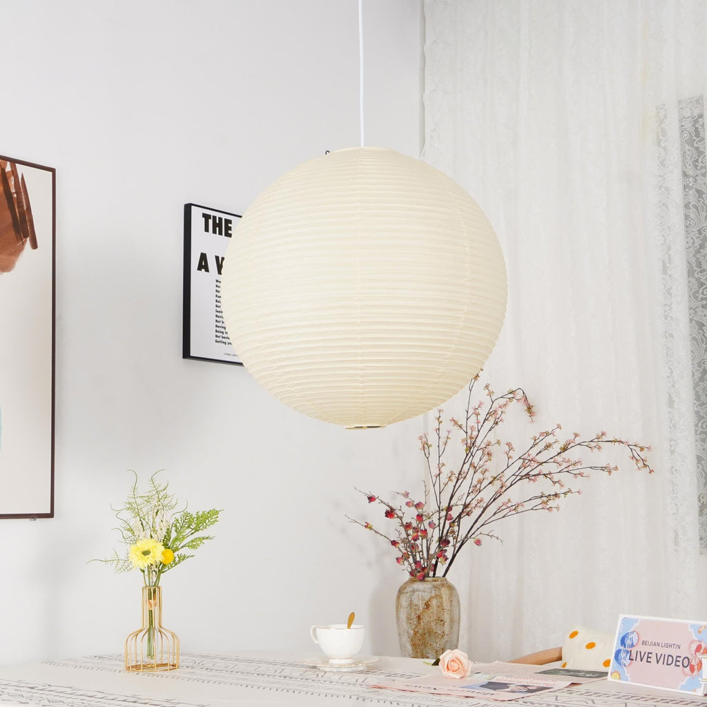 Japanese Inspired Paper Pendant Lamp for Soft Ambient Lighting