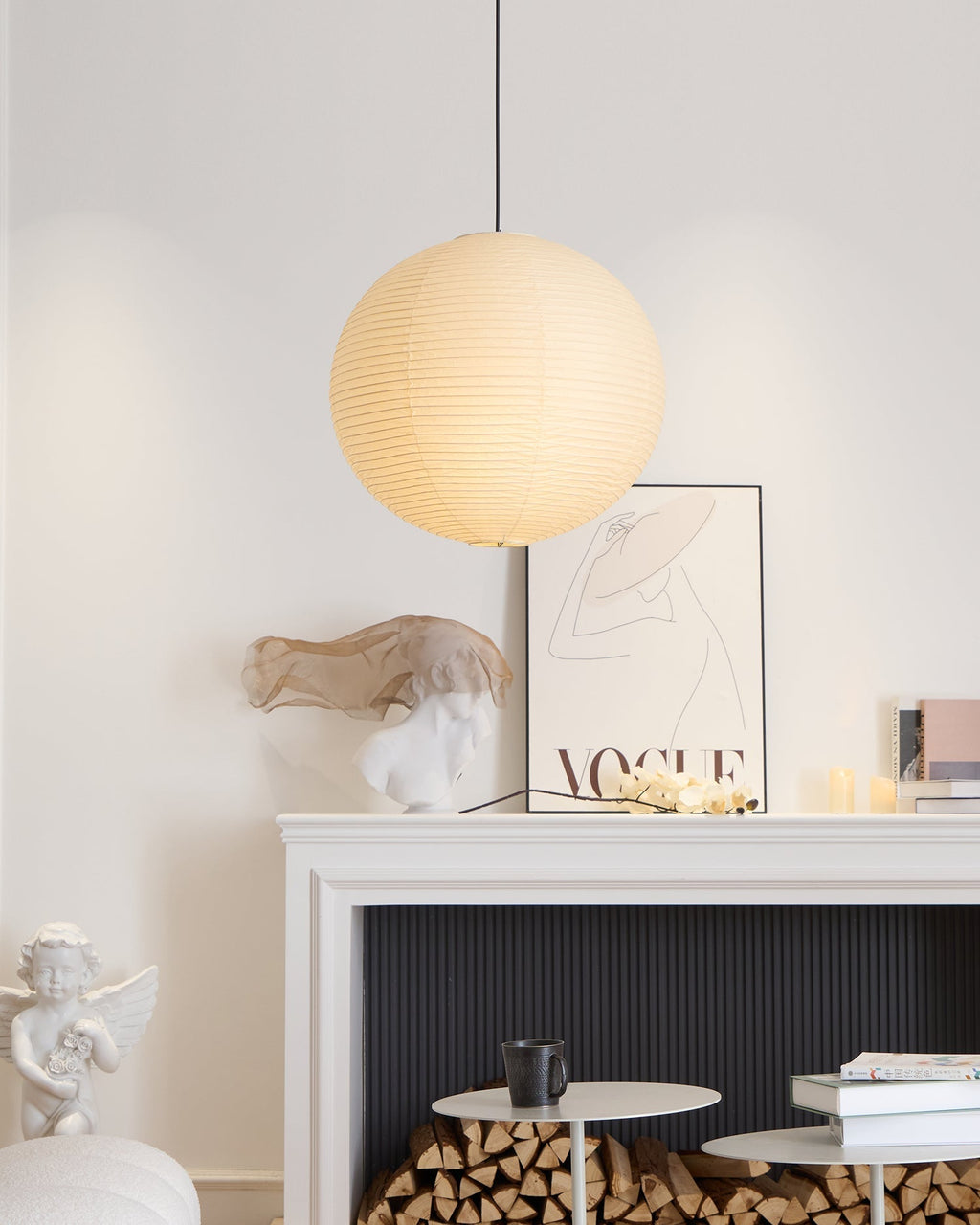 Japanese Inspired Paper Pendant Lamp for Soft Ambient Lighting
