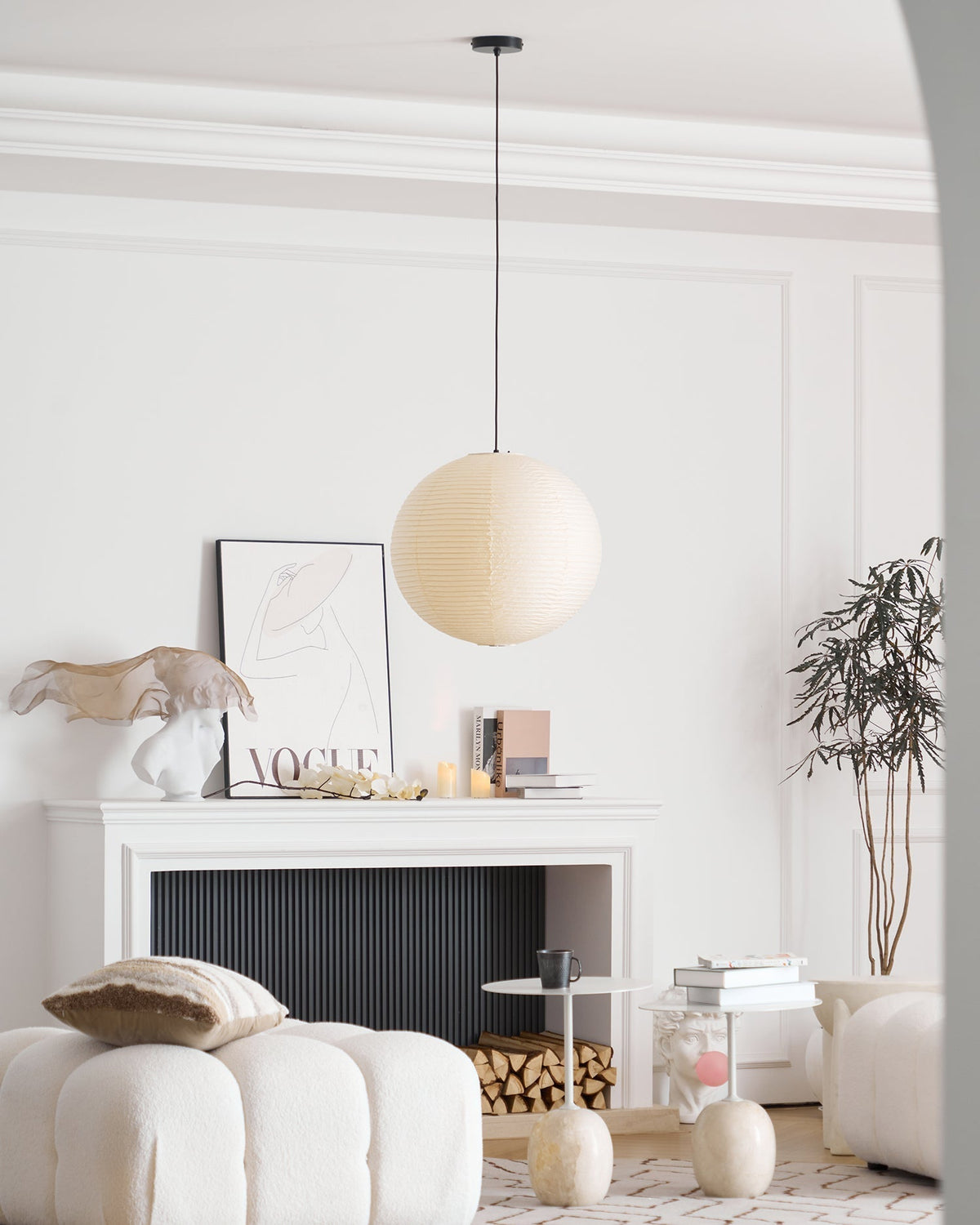 Japanese Inspired Paper Pendant Lamp for Soft Ambient Lighting