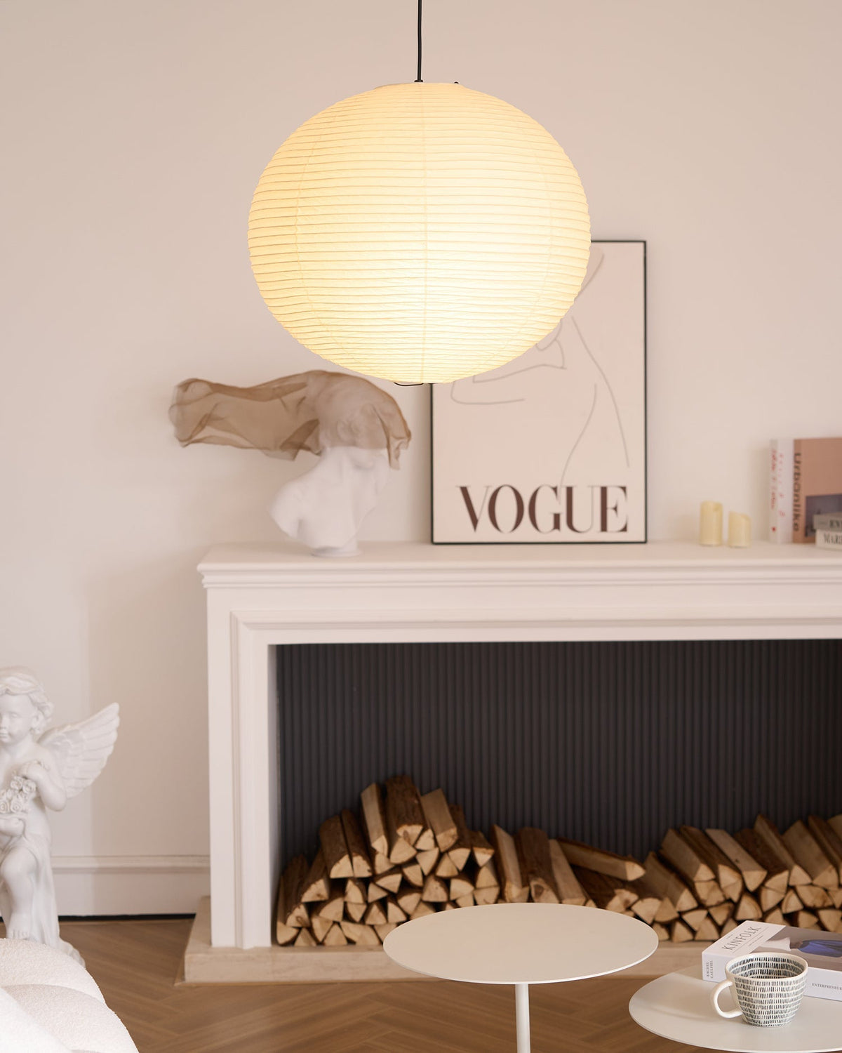 Japanese Inspired Paper Pendant Lamp for Soft Ambient Lighting