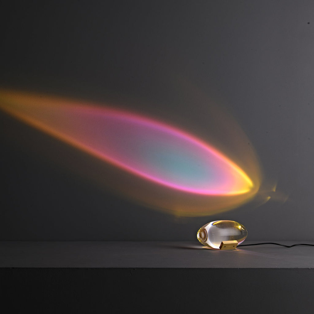 Crystal Glow Mood Table Lamp With Eye Pattern Light Projection