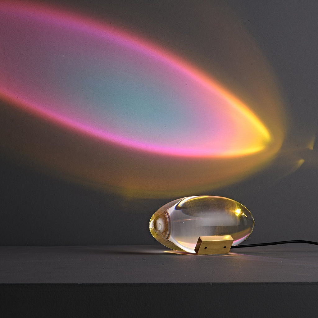 Crystal Glow Mood Table Lamp With Eye Pattern Light Projection