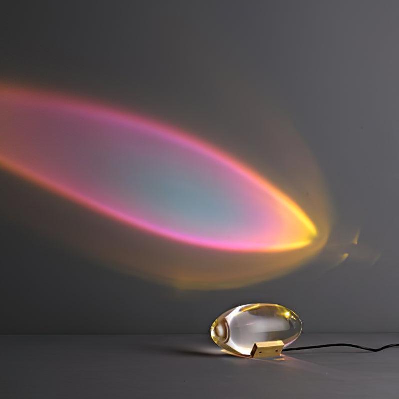 Crystal Glow Mood Table Lamp With Eye Pattern Light Projection