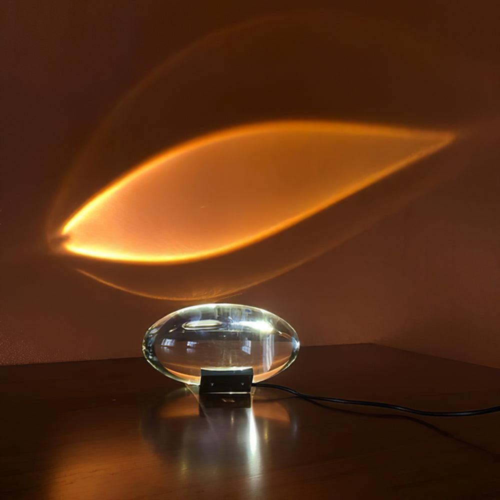 Crystal Glow Mood Table Lamp With Eye Pattern Light Projection