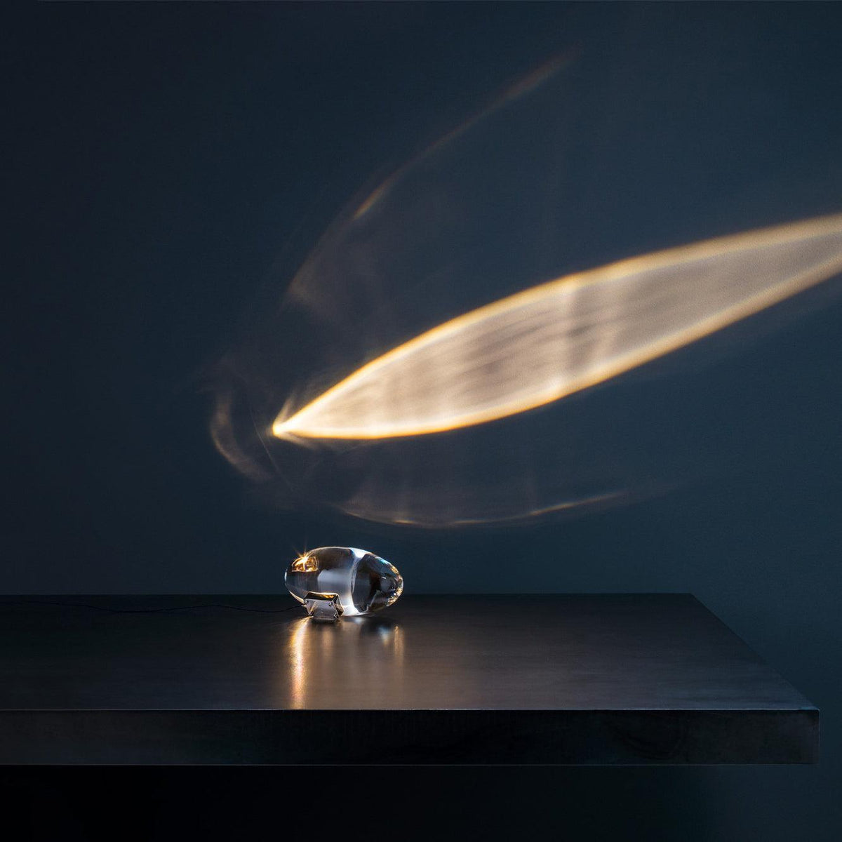 Crystal Glow Mood Table Lamp With Eye Pattern Light Projection