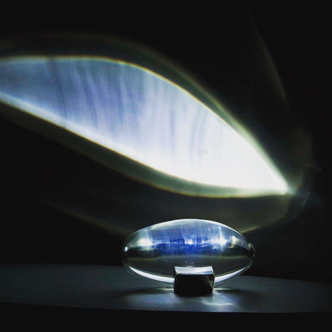 Crystal Glow Mood Table Lamp With Eye Pattern Light Projection