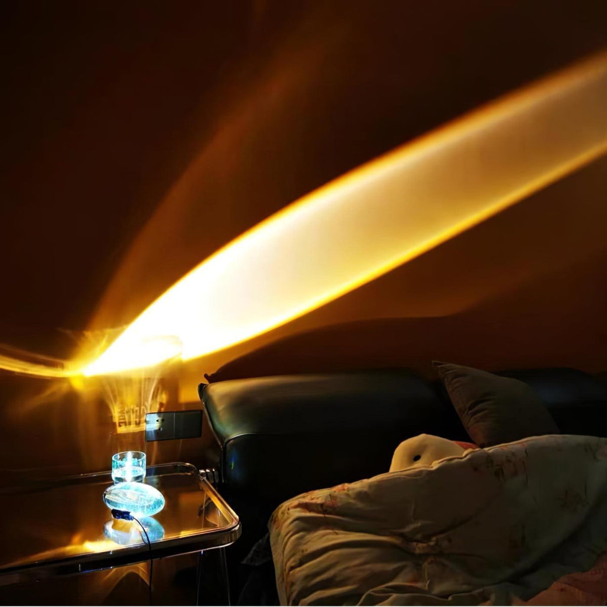 Crystal Glow Mood Table Lamp With Eye Pattern Light Projection