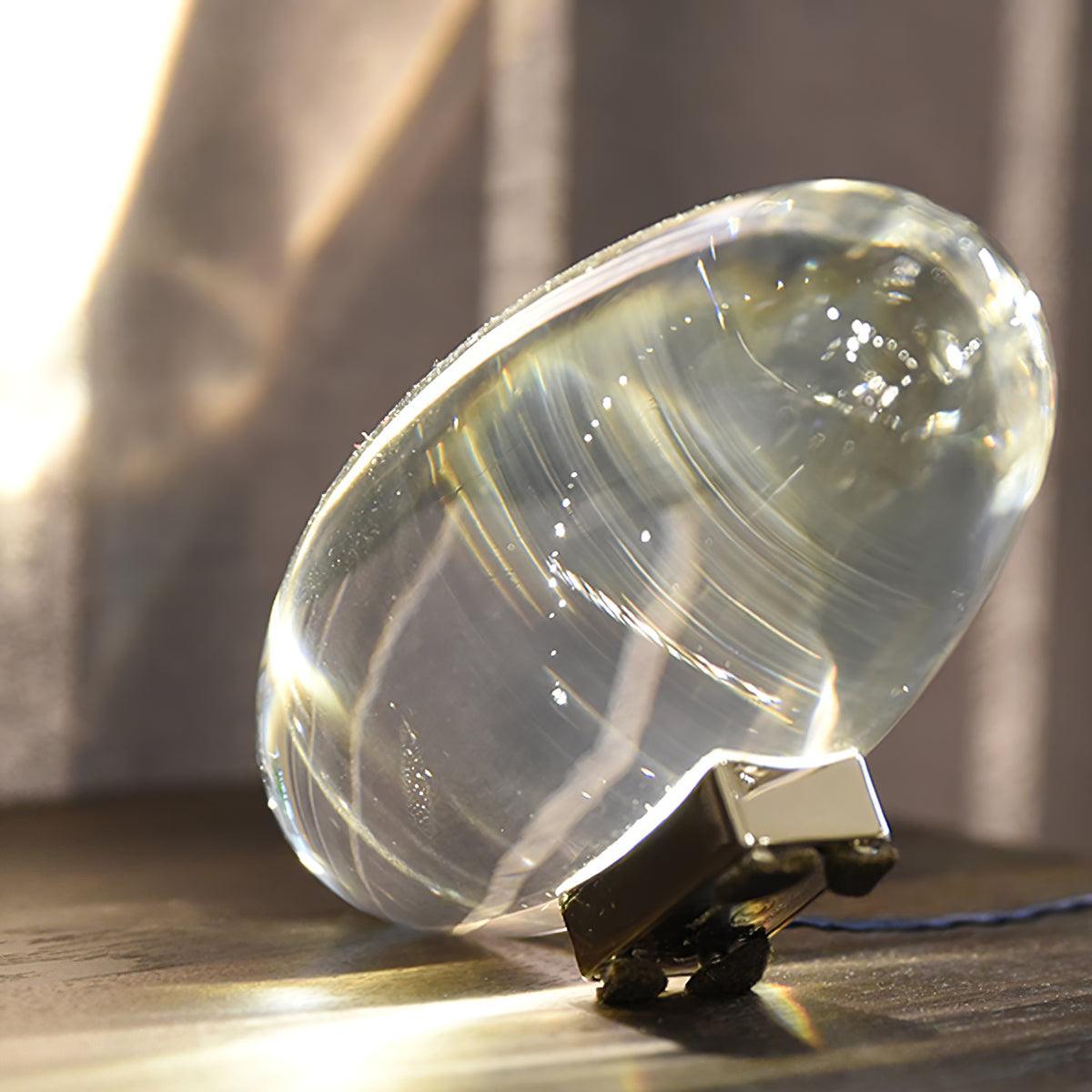 Crystal Glow Mood Table Lamp With Eye Pattern Light Projection
