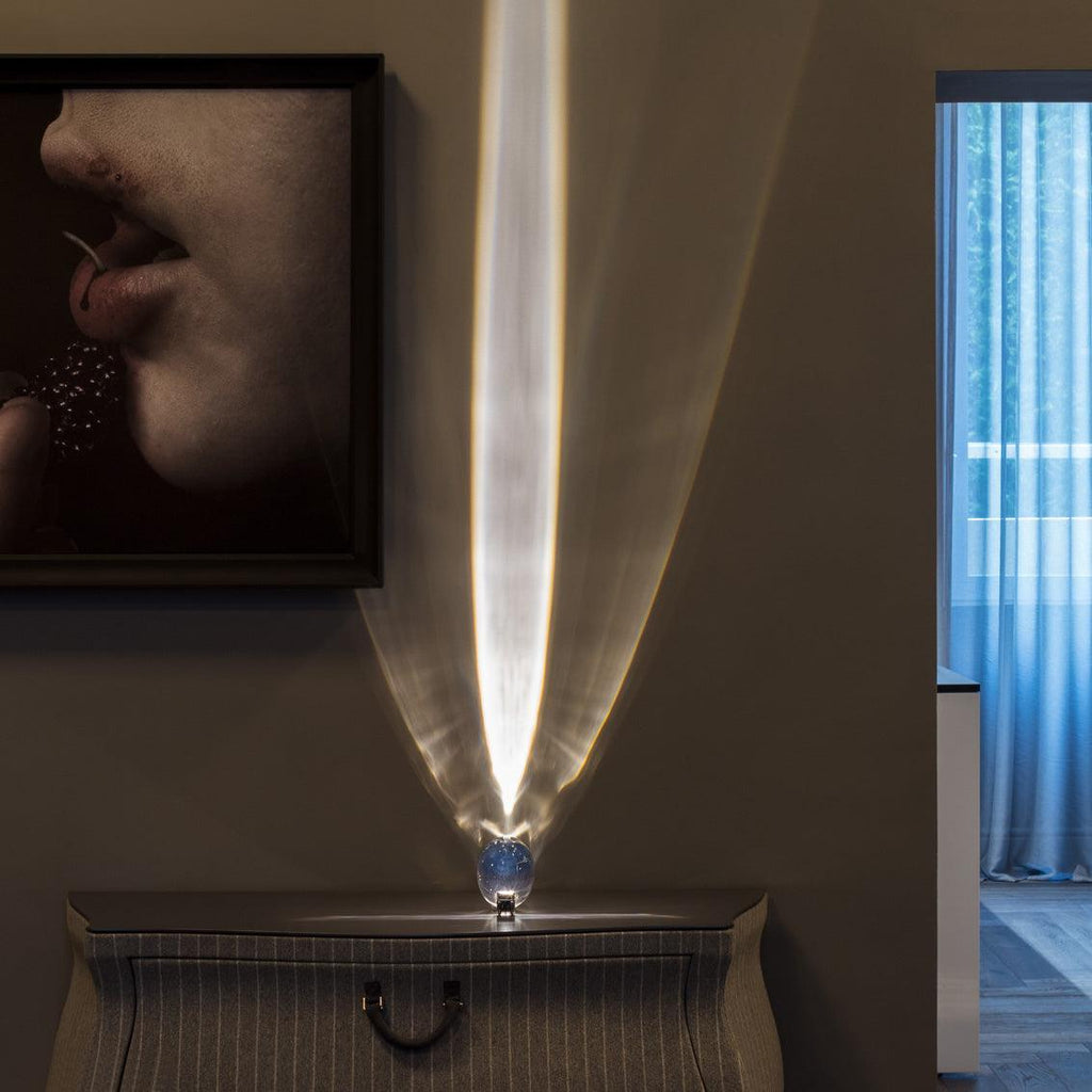 Crystal Glow Mood Table Lamp With Eye Pattern Light Projection