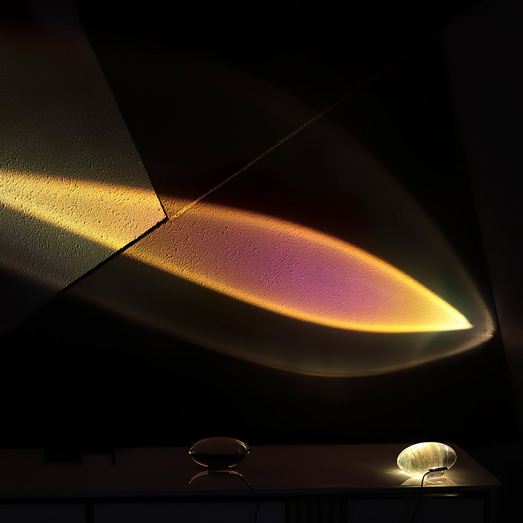 Crystal Glow Mood Table Lamp With Eye Pattern Light Projection