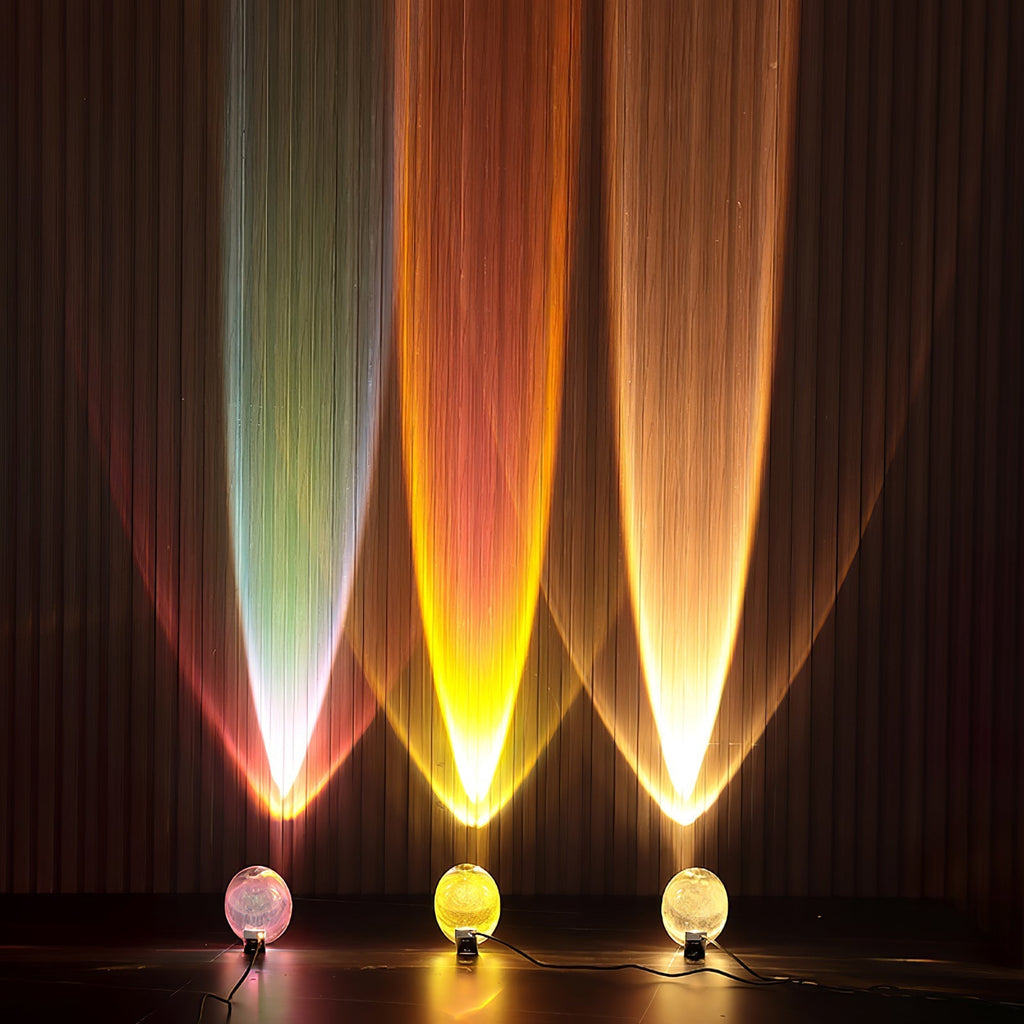 Crystal Glow Mood Table Lamp With Eye Pattern Light Projection