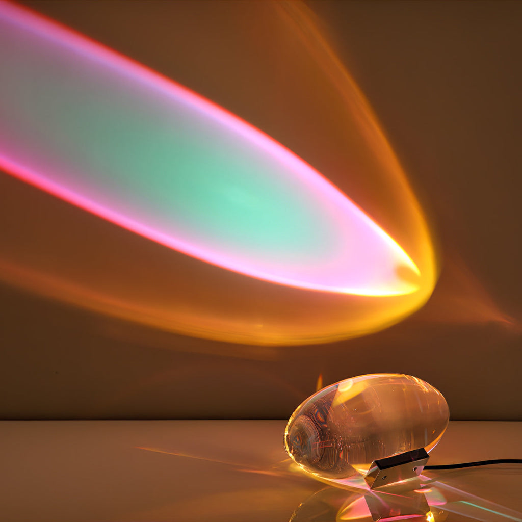 Crystal Glow Mood Table Lamp With Eye Pattern Light Projection