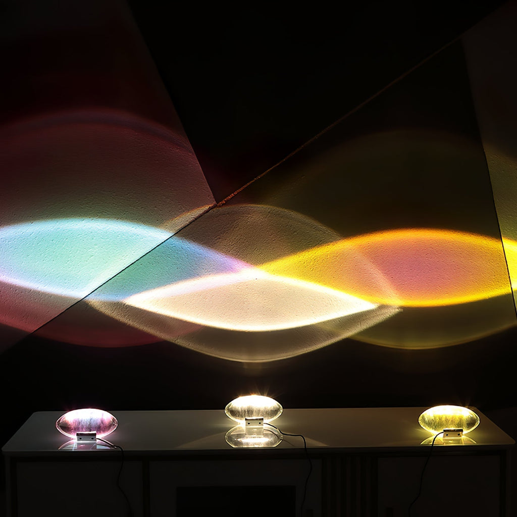 Crystal Glow Mood Table Lamp With Eye Pattern Light Projection