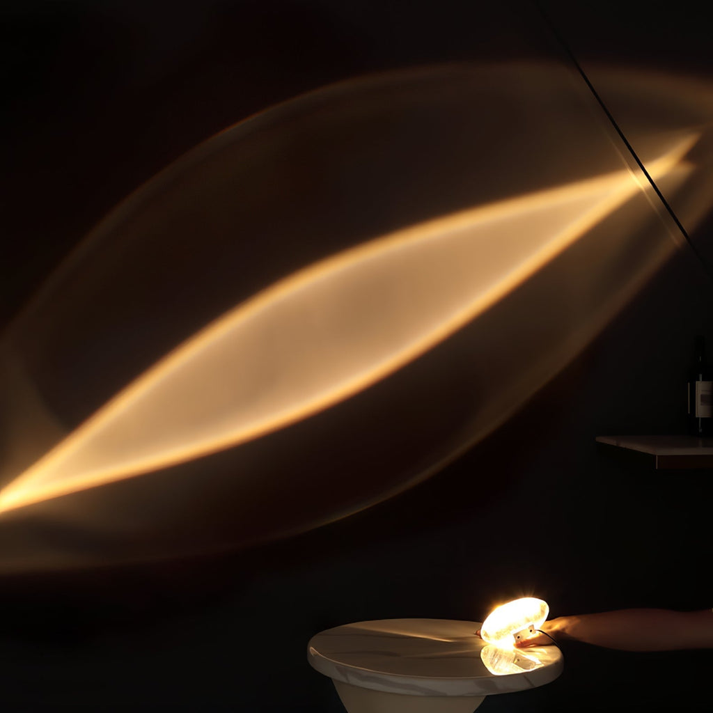 Crystal Glow Mood Table Lamp With Eye Pattern Light Projection