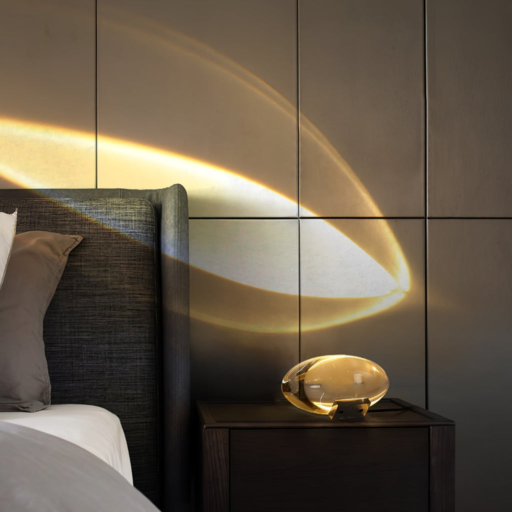 Crystal Glow Mood Table Lamp With Eye Pattern Light Projection