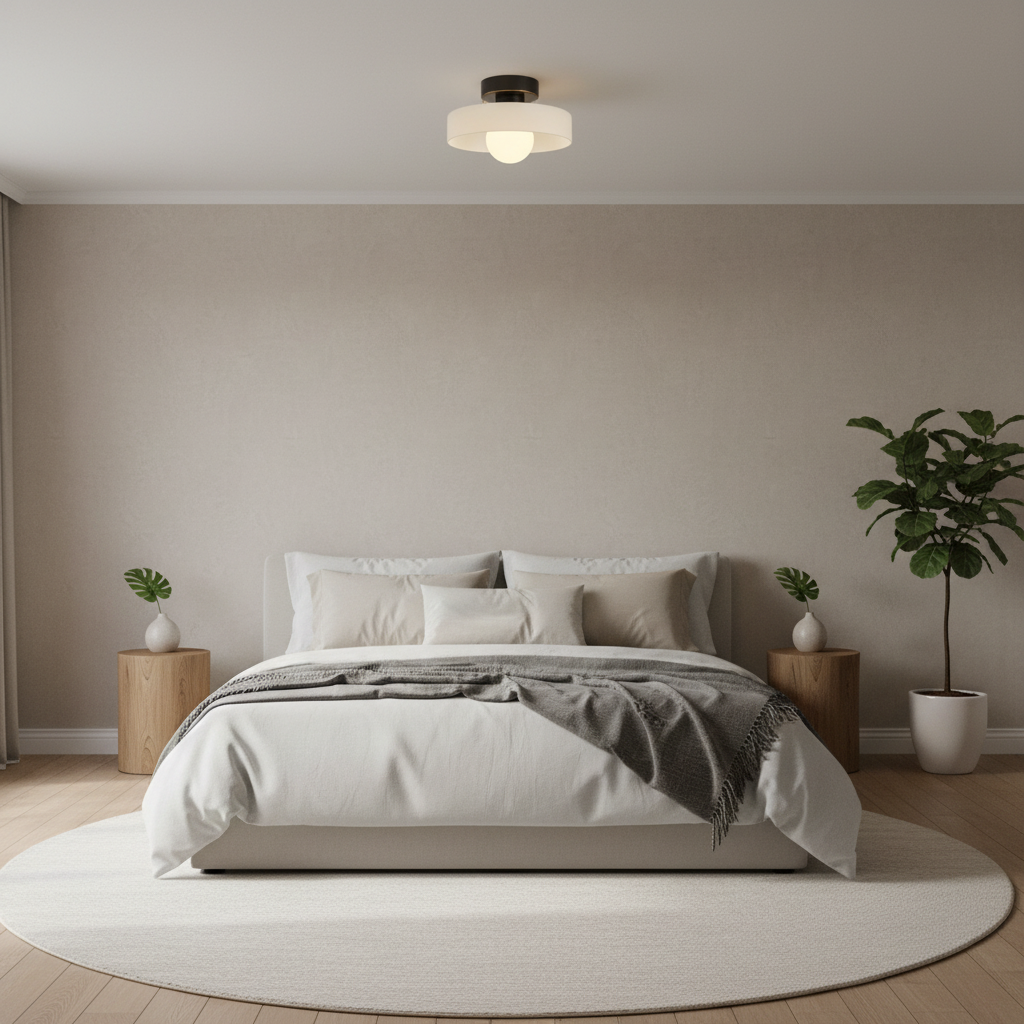 Bauhaus Layered Glass Ceiling Light with Globe for Diffused Illumination