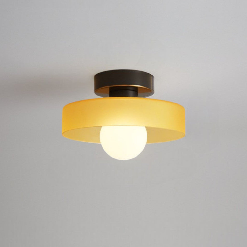 Bauhaus Layered Glass Ceiling Light with Globe for Diffused Illumination