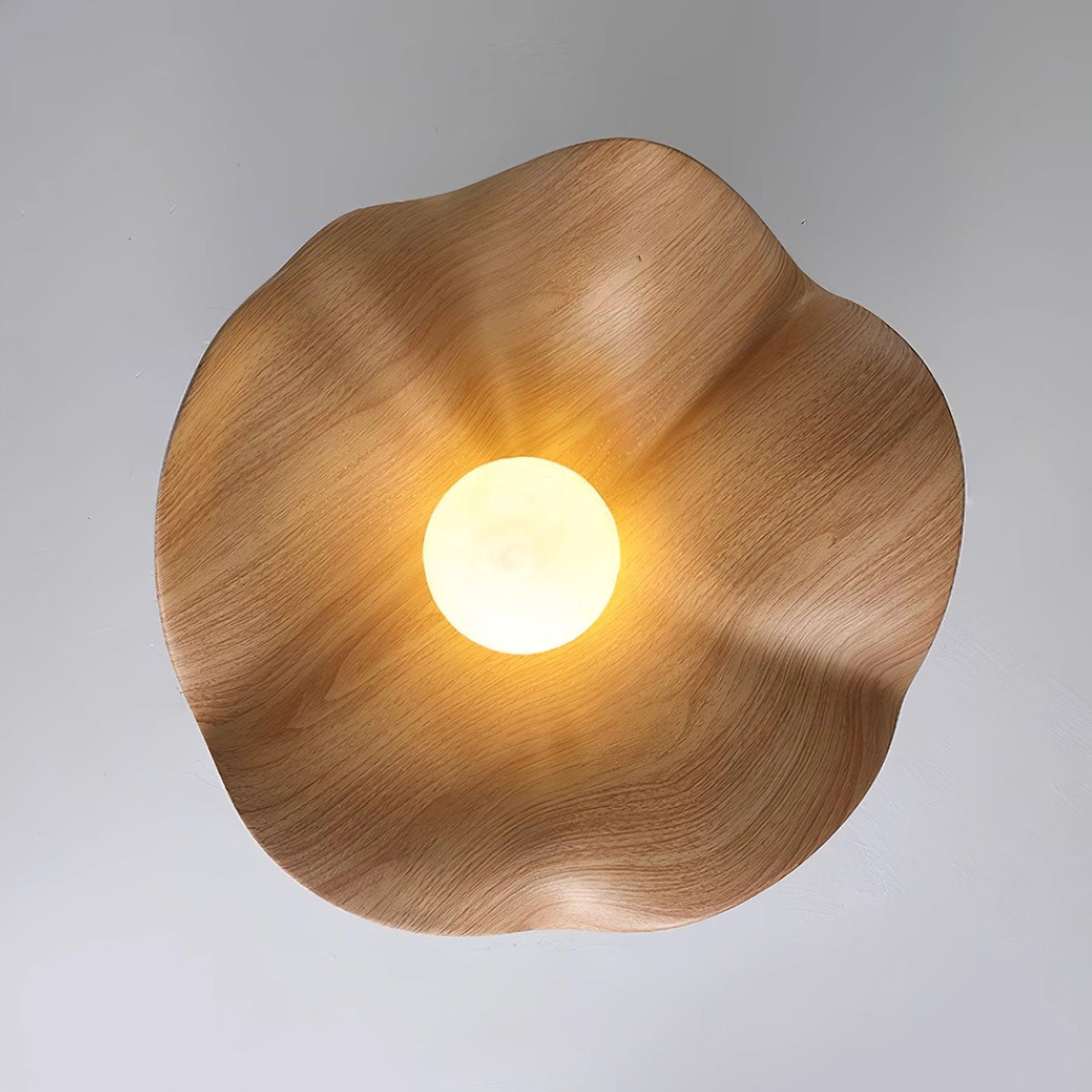 Sculptural Wood Inspired Ceiling Lamp For Soft Ambient Lighting