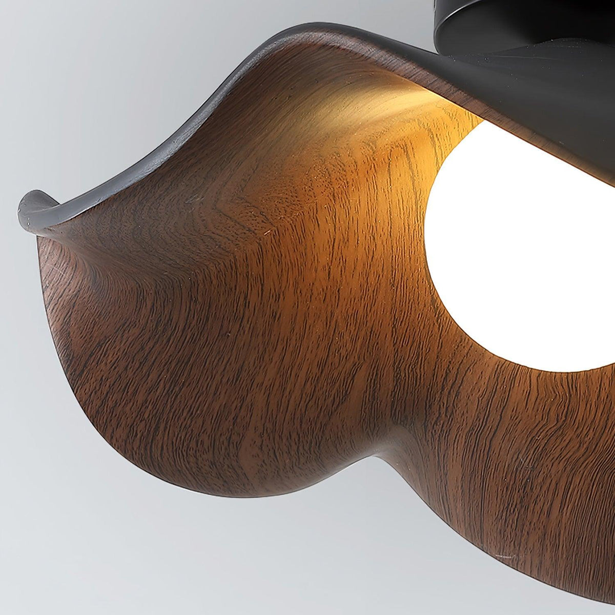 Sculptural Wood Inspired Ceiling Lamp For Soft Ambient Lighting