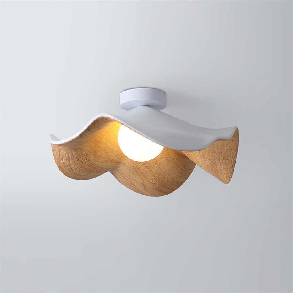 Sculptural Wood Inspired Ceiling Lamp For Soft Ambient Lighting