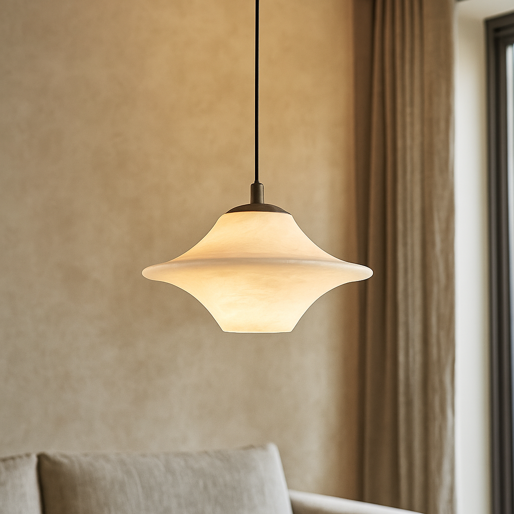 Marble Stone Pendant Lamp With Adjustable Ambient Lighting