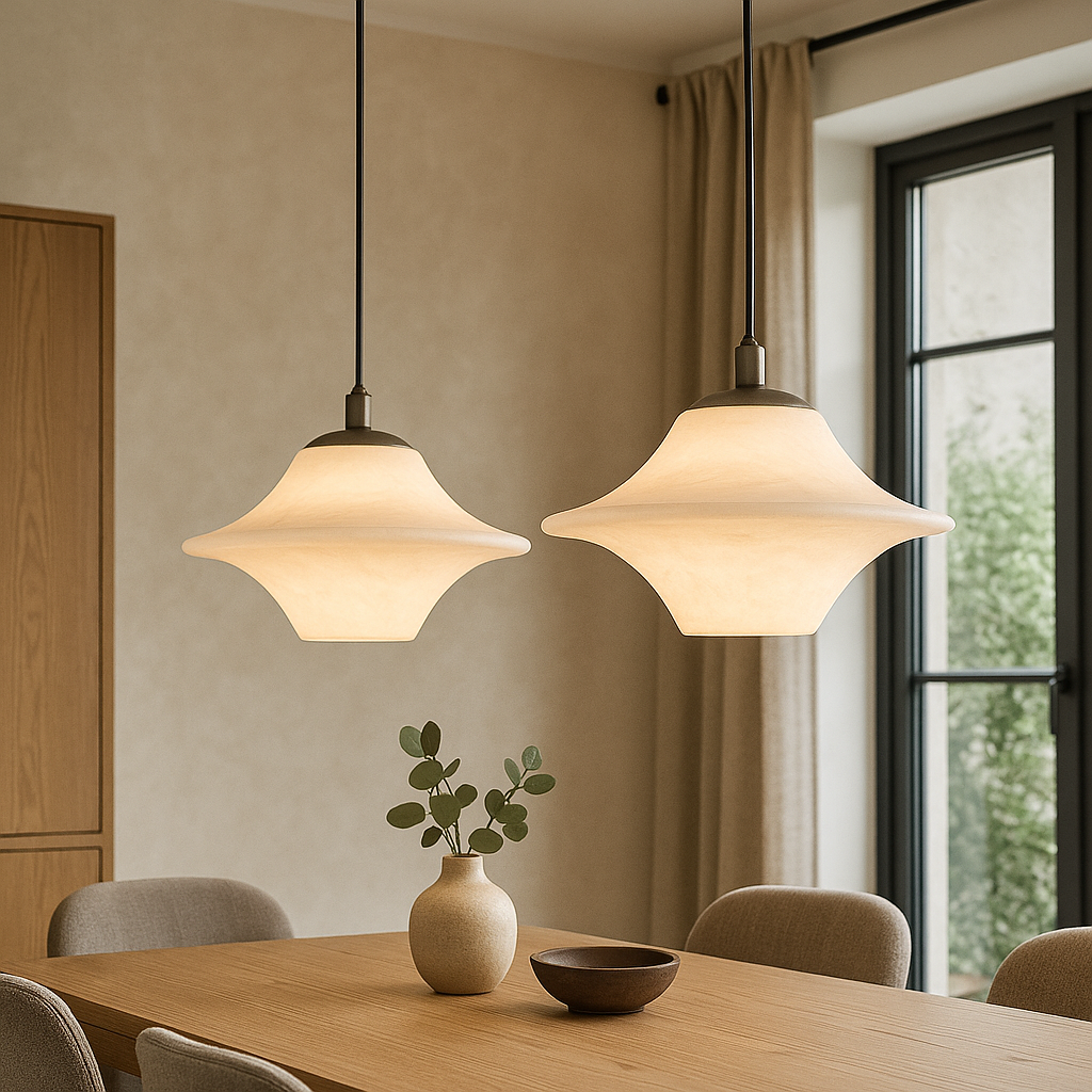 Marble Stone Pendant Lamp With Adjustable Ambient Lighting