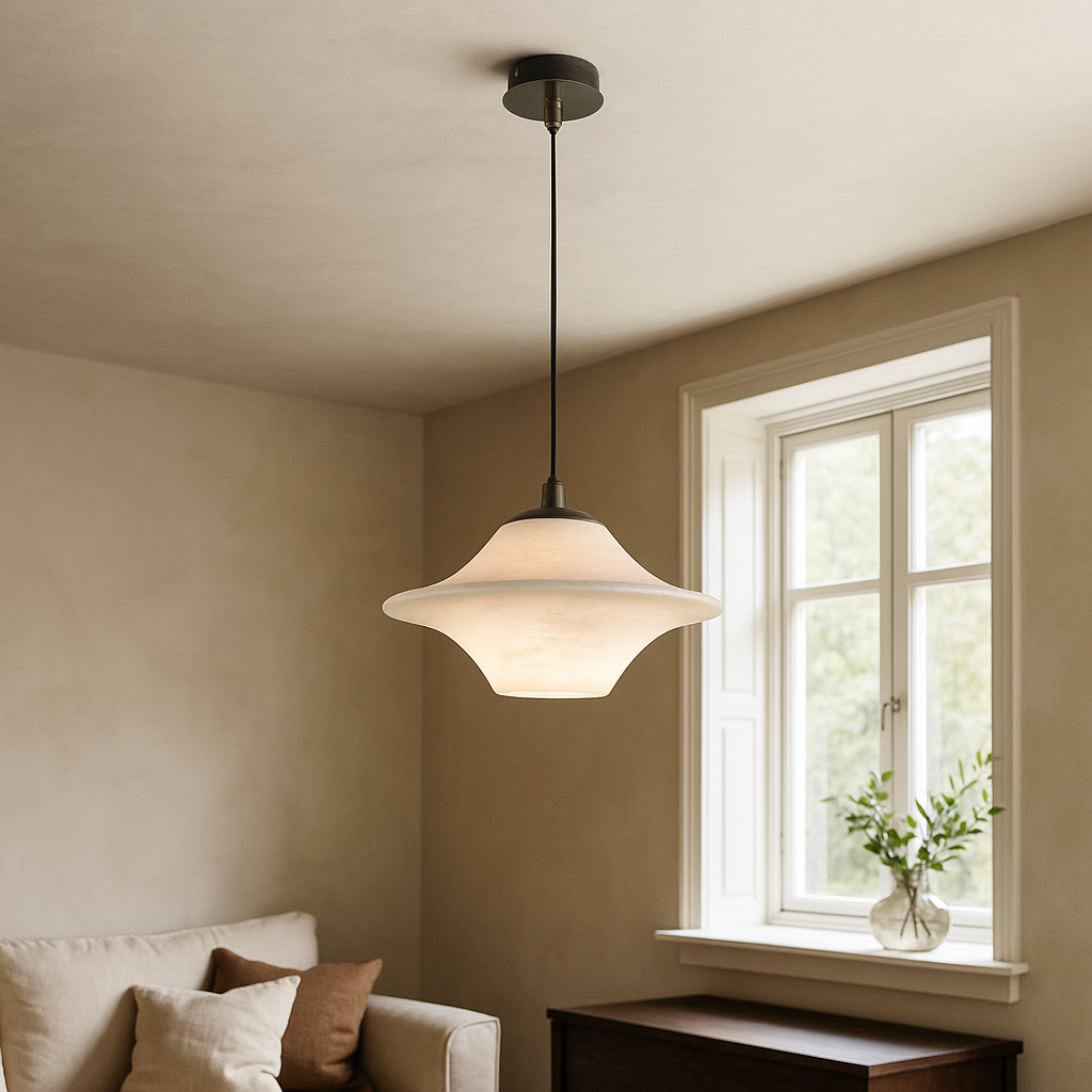 Marble Stone Pendant Lamp With Adjustable Ambient Lighting