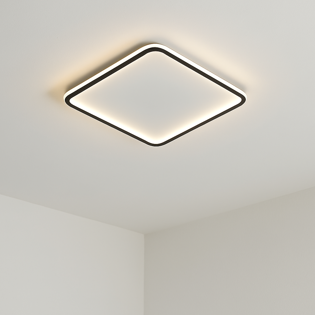 Scandinavian Square LED Ceiling Light for Soft Diffused Illumination
