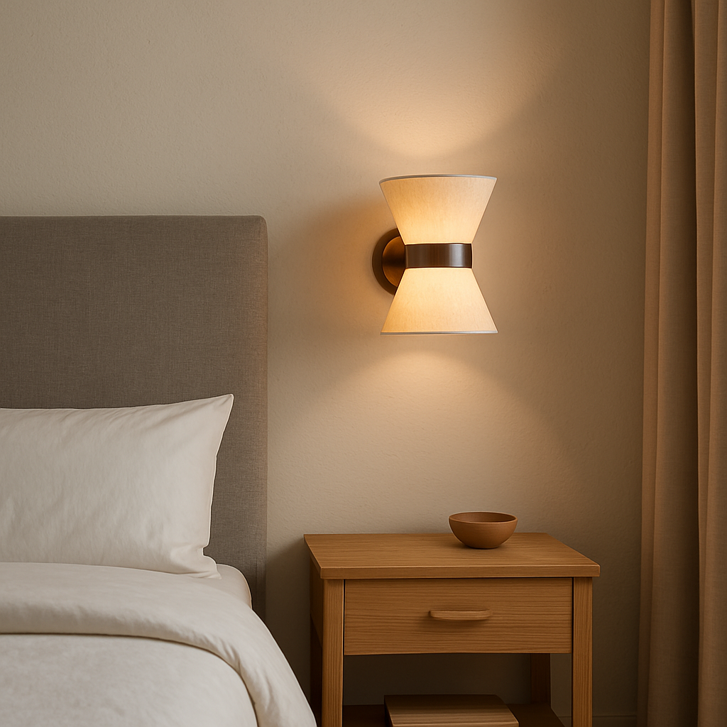 Modern Wabi Sabi Silk Wall Light for Bedroom and Living Room