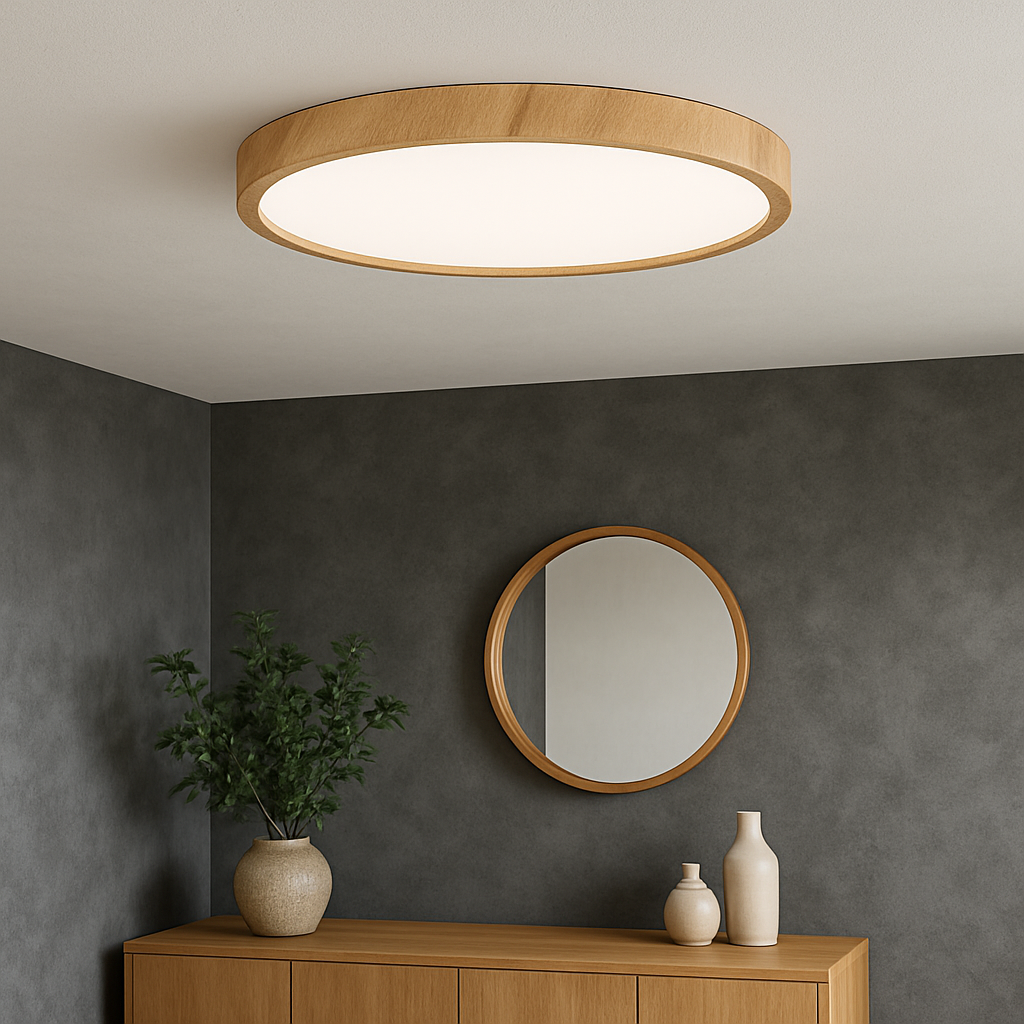 Minimalist Wood Grain Ceiling Light for Dining Room and Bar