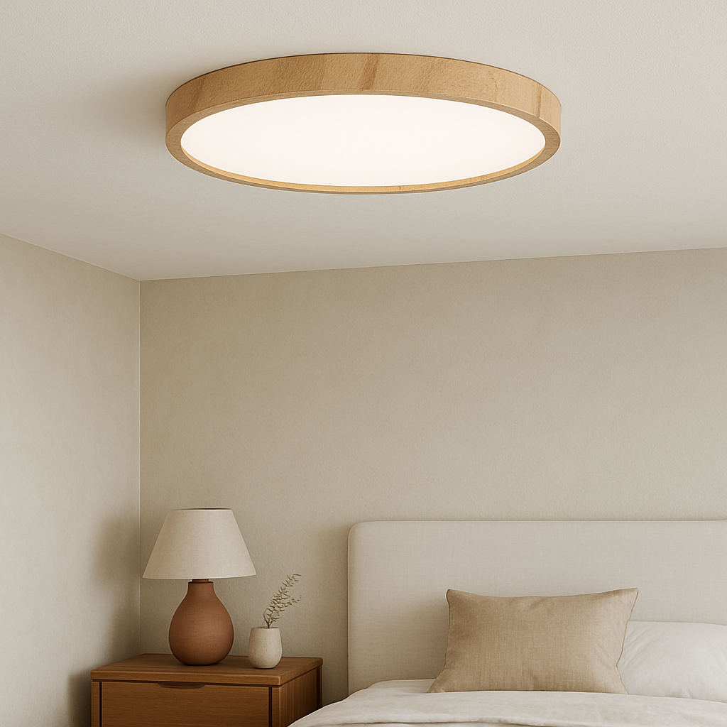 Minimalist Wood Grain Ceiling Light for Dining Room and Bar