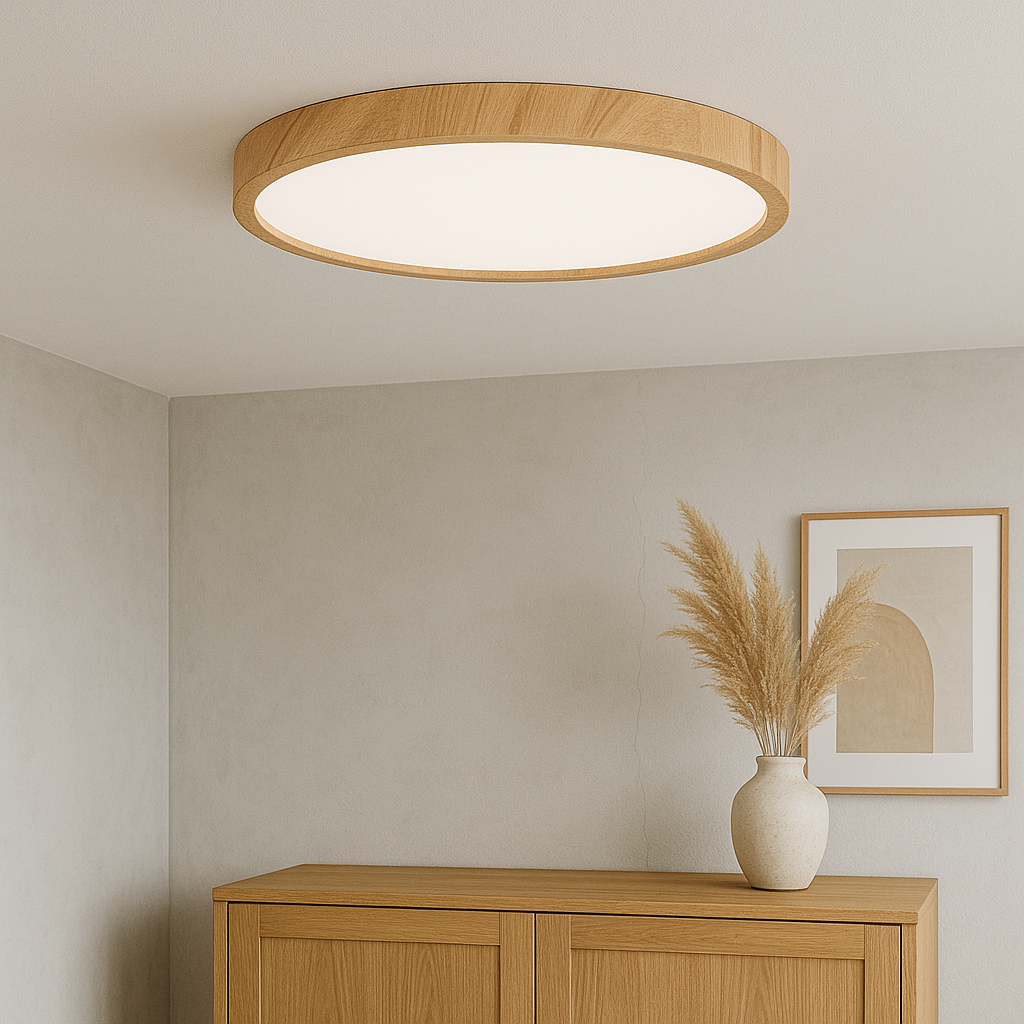 Minimalist Wood Grain Ceiling Light for Dining Room and Bar