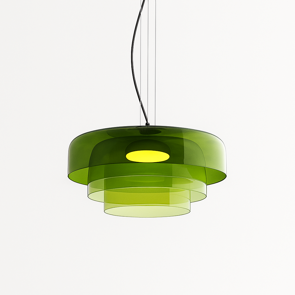Layered Glass LED Pendant Light for Dining Room Kitchen and Living Room