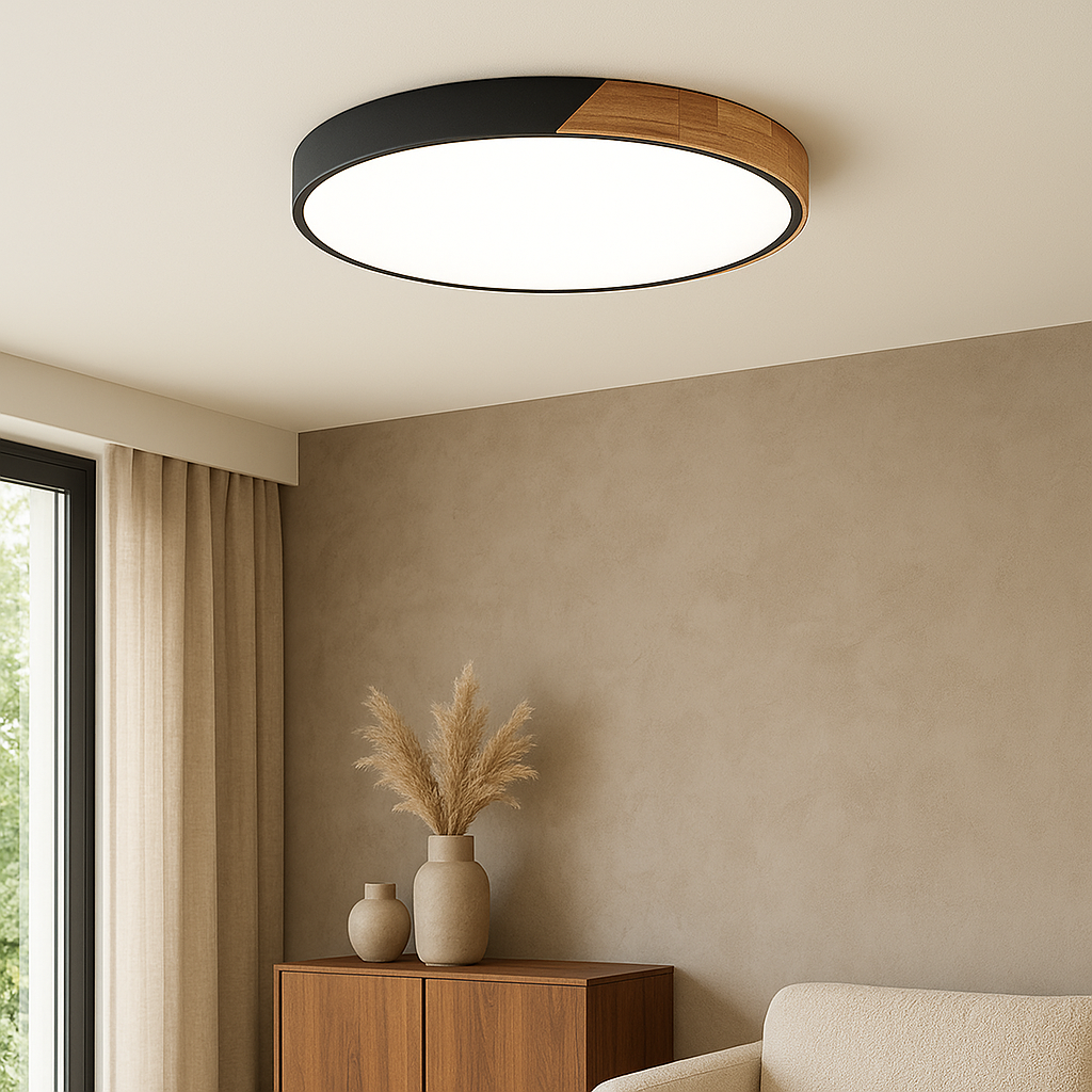 Scandinavian Wooden Ceiling Light Fixture for Indoor Lighting in Nordic Style