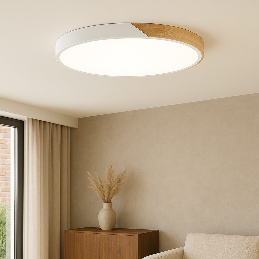 Scandinavian Wooden Ceiling Light Fixture for Indoor Lighting in Nordic Style