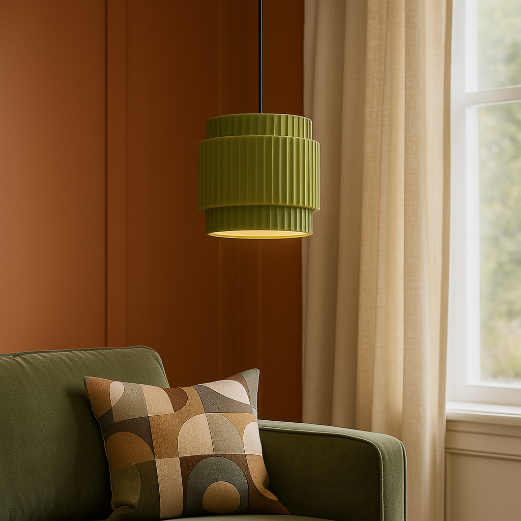 Colored Resin Pendant Lamp Adjustable Hanging Ceiling Light