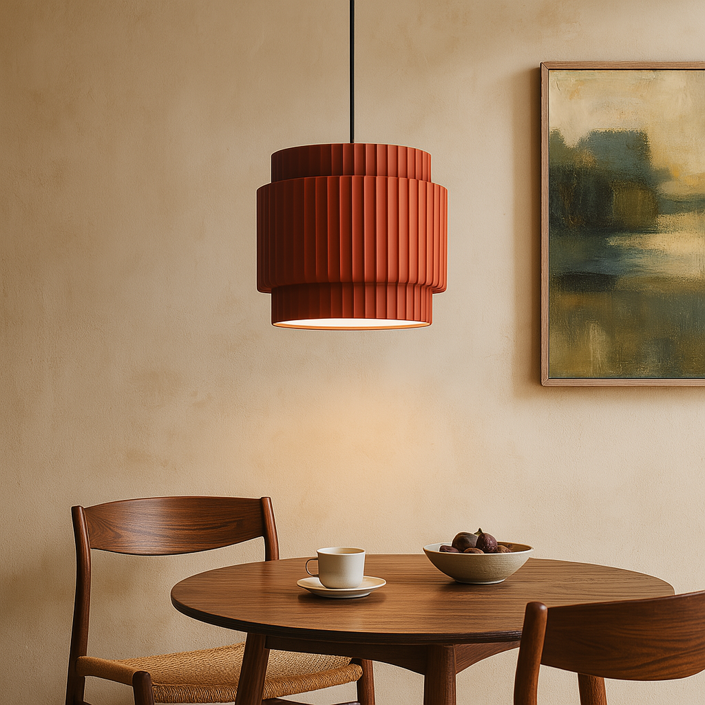 Colored Resin Pendant Lamp Adjustable Hanging Ceiling Light