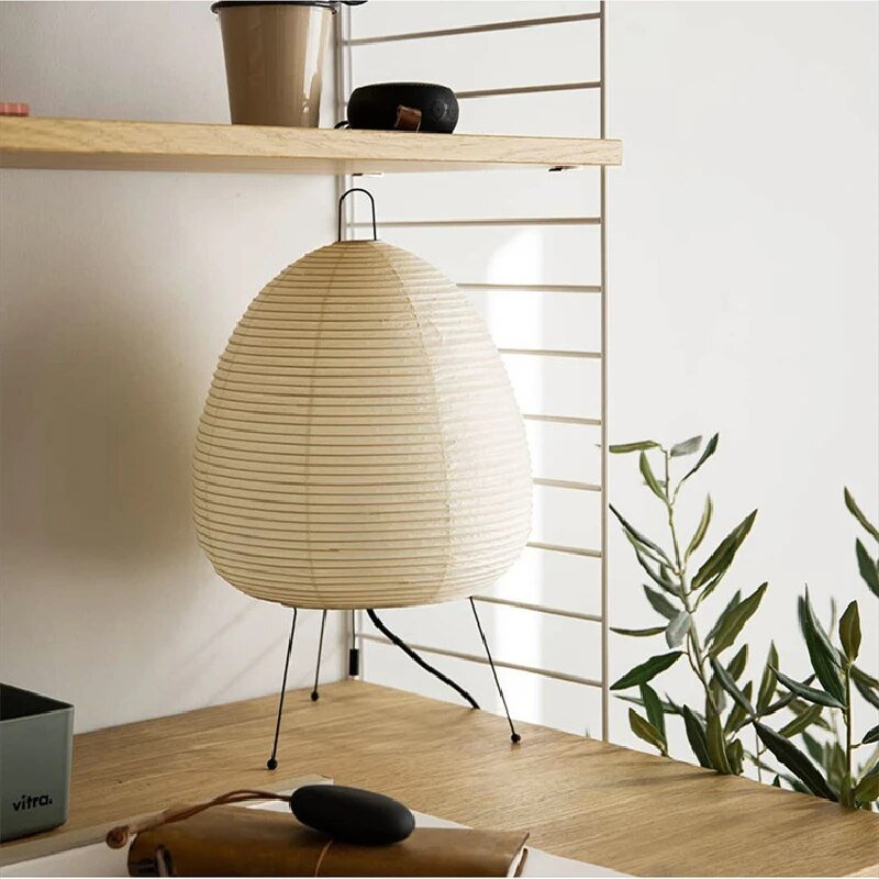 Japanese Paper Lantern Table Lamp for Soft Ambient Lighting