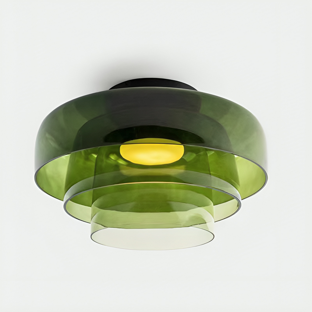 Nordic Bauhaus Layered Glass Pendant Light for Ambient Lighting