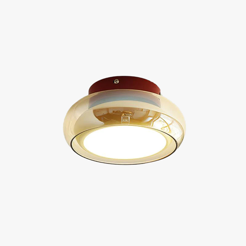 Retro Glass Flush Mount Ceiling Light for Indoor Spaces